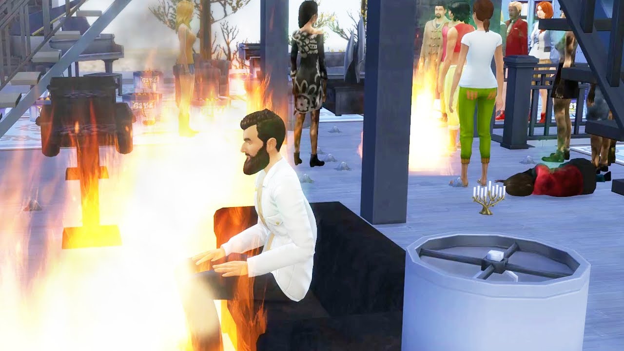 I Put 20 People that Love Fire in a Wood Cabin together – The Sims 4 I Put 20 People that Love Fire in a Wood Cabin together – The Sims 4
