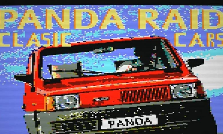 Panda Raid Classic Cars - A new mini racer released for the Amstrad CPC by Antero Martinez