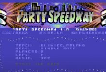 Party Speedway - A high speed tiny pixel sprite C64 racing game