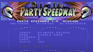 Party Speedway – A high speed tiny pixel sprite C64 racing game Party Speedway – A high speed tiny pixel sprite C64 racing game