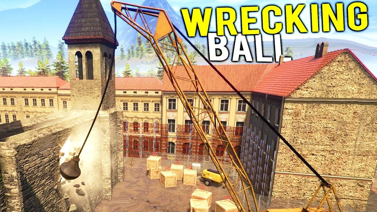 USING A GIANT WRECKING BALL TO DESTROY AN ENTIRE BUILDING! – Demolish and Build 2018 USING A GIANT WRECKING BALL TO DESTROY AN ENTIRE BUILDING! – Demolish and Build 2018