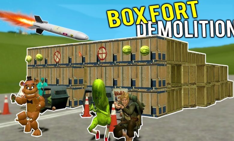 BOX FORT vs BOX FORT ROCKET CATAPULT CHALLENGE! – Gmod Garry’s Mod Multiplayer Gameplay