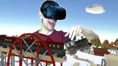 TRAIN CRASHES, DERAILMENTS, AND STUNTS IN VR! Epic Toy Train Builder – TrainerVR HTC VIVE Gameplay