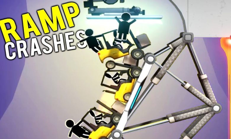 VEHICLES CRASH WHILE ATTEMPTING EPIC RAMP LONG JUMP! – Bridge Constructor Portal Gameplay