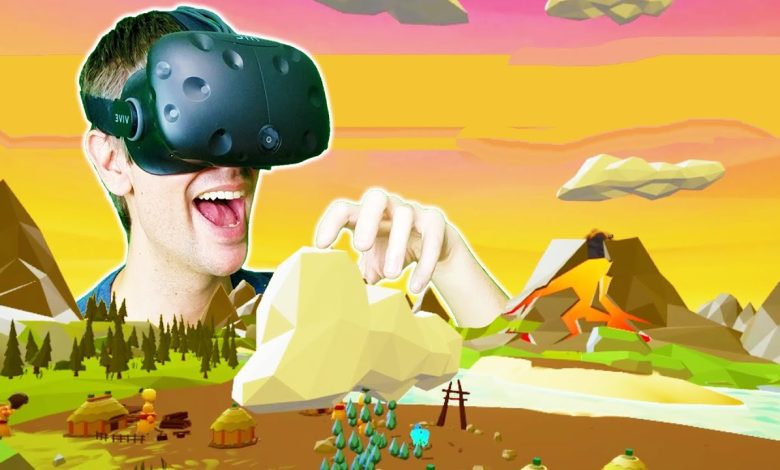 BECOMING THE GOD OF A SECRET ISLAND TRIBE IN VR! – Super Island God VR HTC VIVE Gameplay