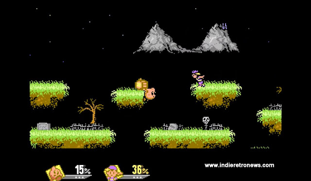 Awesome Slam Siblings Infinite - A Super Smash Bros Tribute coming to the Commodore 64 and it still looks super!