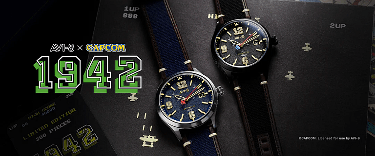 Introducing The AVI-8 X Capcom 1942 Flyboy Automatic LE Watches | AUSRETROGAMER
