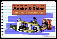 Snake and Rhino in the Sketchbook - A family friendly game for the MSX by ARC8