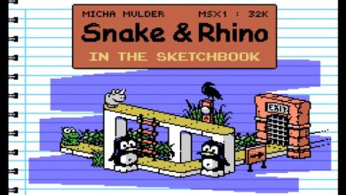 Snake and Rhino in the Sketchbook – A family friendly game for the MSX by ARC8