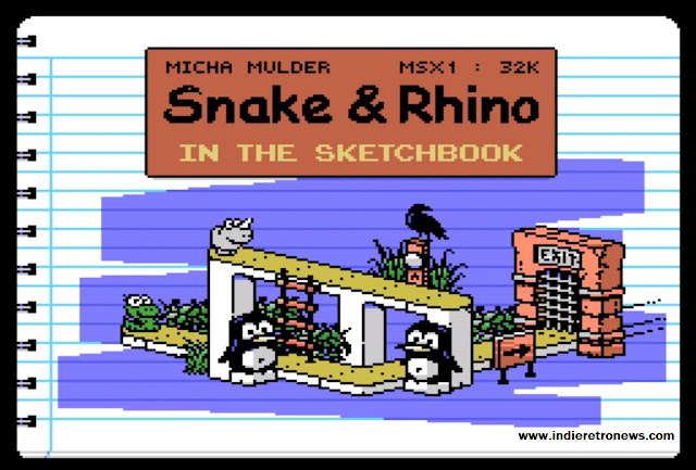 Snake and Rhino in the Sketchbook – A family friendly game for the MSX by ARC8