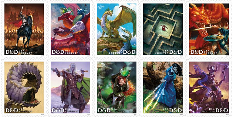 USPS reveals Dungeons & Dragons Stamps | AUSRETROGAMER