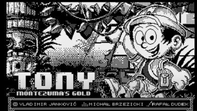 Tony Montezuma's Gold - A fabulous monochrome Platformer for the Amiga, AtariXL & Commodore 64
