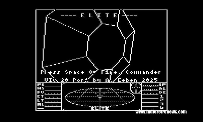 Elite for the VIC 20 (32K + 3K RAM) as an unofficial port by Aleksi Eeben!