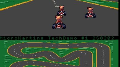 Micro Karting – A nod to Super Mario Kart for the Amiga, but so far it’s just a tech demo! Micro Karting – A nod to Super Mario Kart for the Amiga, but so far it’s just a tech demo!